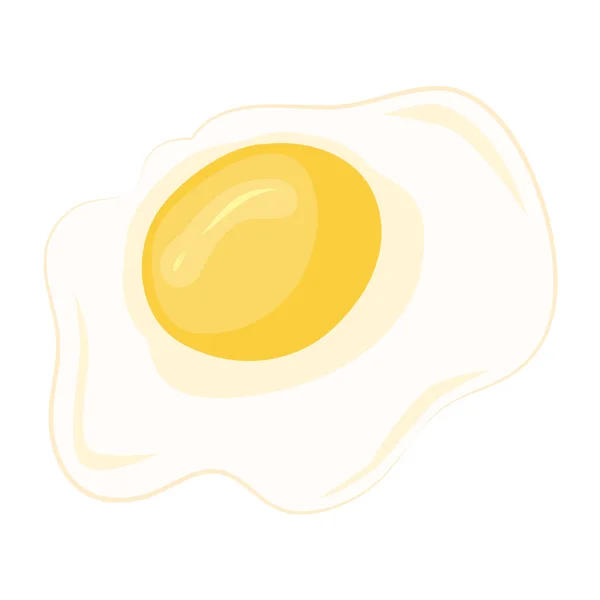 Fried egg isolated illustration — Stock Vector