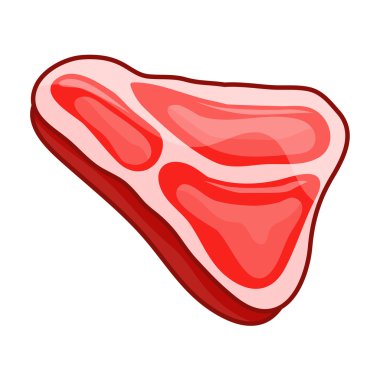 et izole biftek illüstrasyon