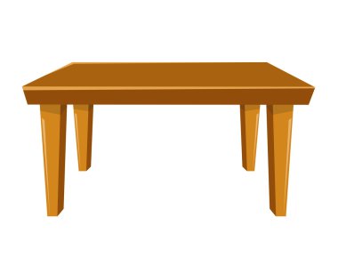 Ahşap masa izole illüstrasyon