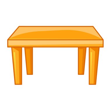 Ahşap masa izole illüstrasyon