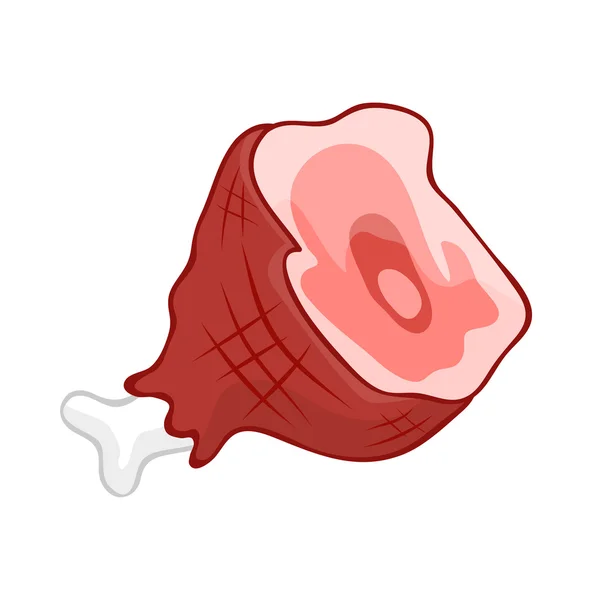 Ilustração de carne isolada — Vetor de Stock