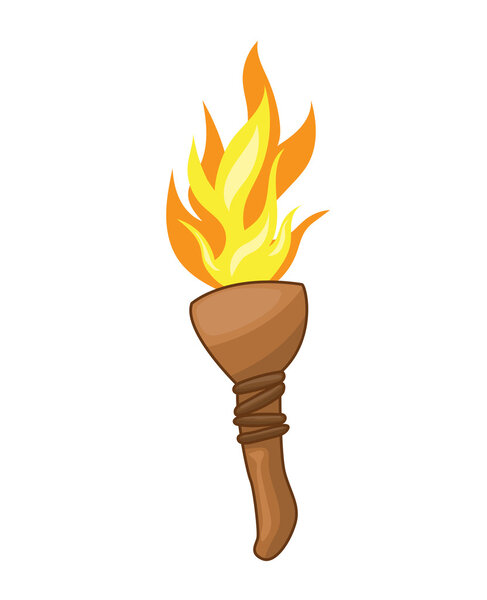 torch isolated illustration