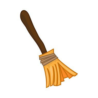 izole süpürge illüstrasyon