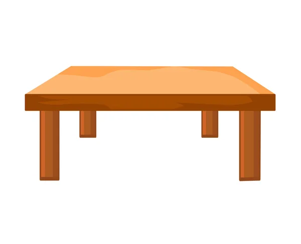 Drewniany stół na białym tle ilustracja — Wektor stockowy