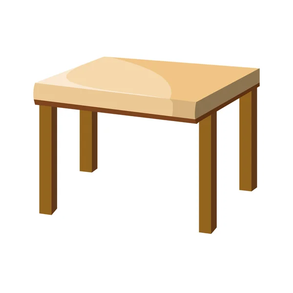 Houten tafel geïsoleerd illustratie — Stockvector