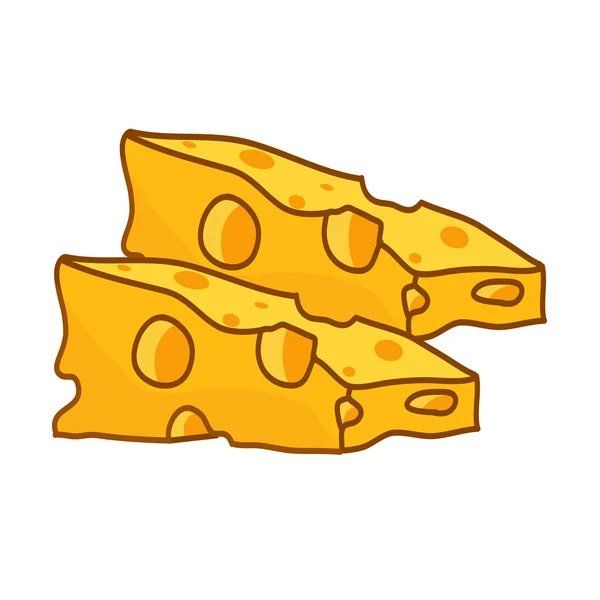 Ilustración aislada de queso — Vector de stock