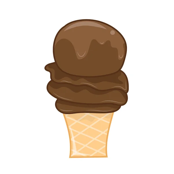 Stożek lodowy czekoladowy — Wektor stockowy