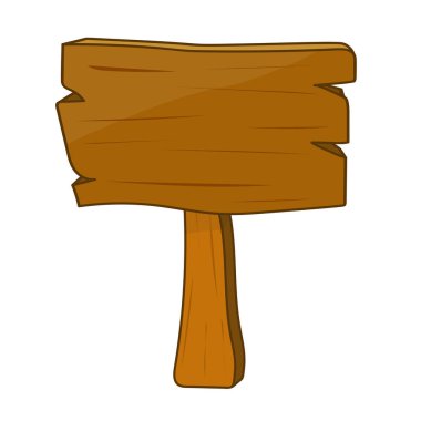 Ahşap işaretler izole illüstrasyon