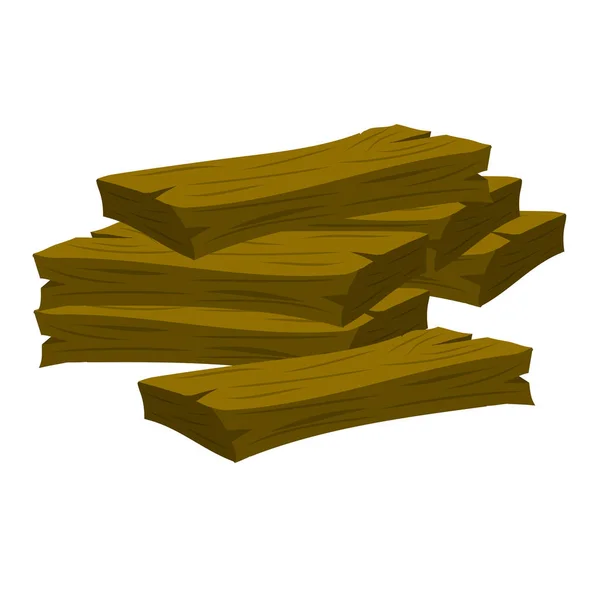 Pranchas de madeira ilustração isolada — Vetor de Stock