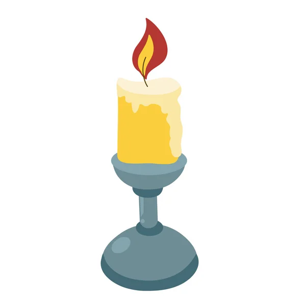 Candle isolated illustration — Stock Vector
