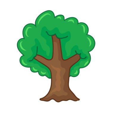 illüstrasyon izole ağaç