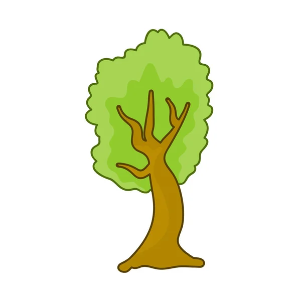 Ilustración aislada del árbol — Vector de stock