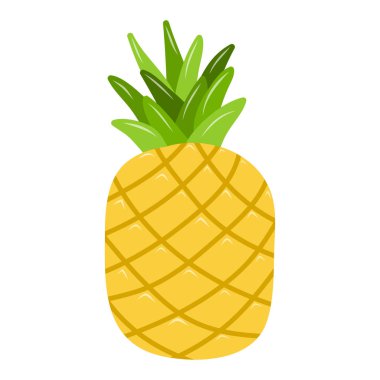 İzole ananas illüstrasyon