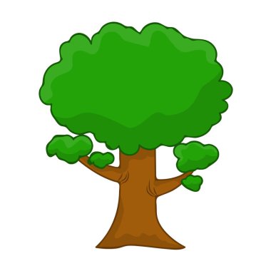 illüstrasyon izole ağaç