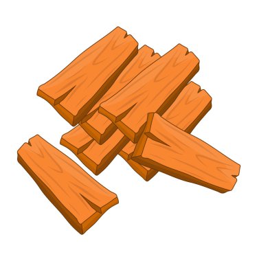 ahşap plakalar izole illüstrasyon