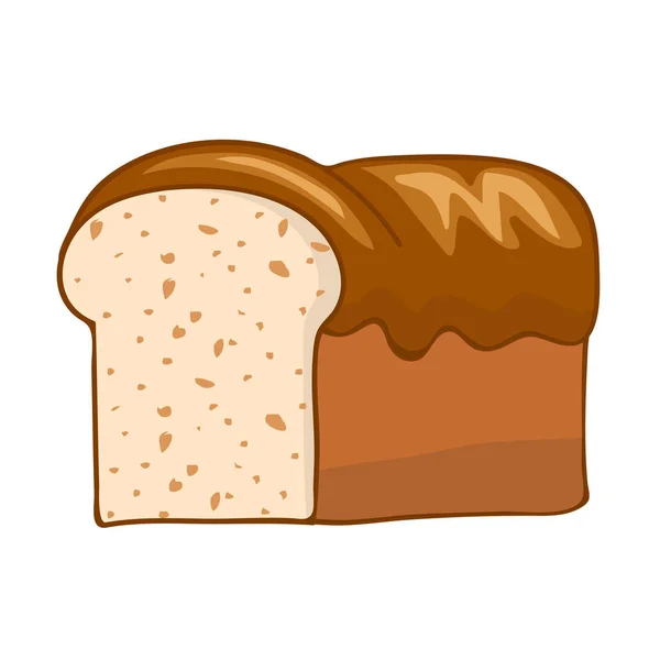 Ilustracja na białym tle chleb — Wektor stockowy