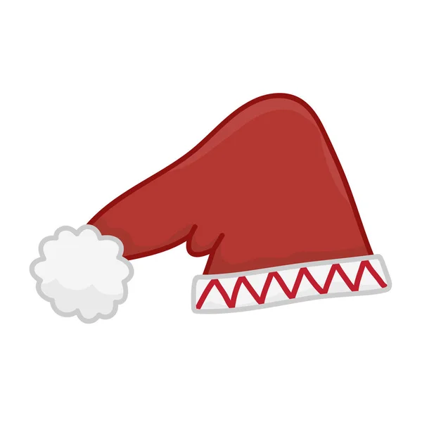 Santa chapéu ilustração isolada — Vetor de Stock