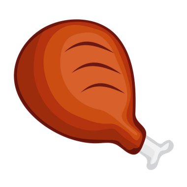 kızarmış tavuk izole illüstrasyon