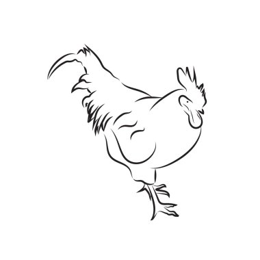 Tavuk simgesi siluet
