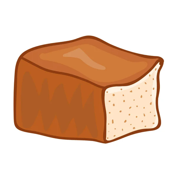 Ilustración aislada de pan sobre fondo blanco — Vector de stock