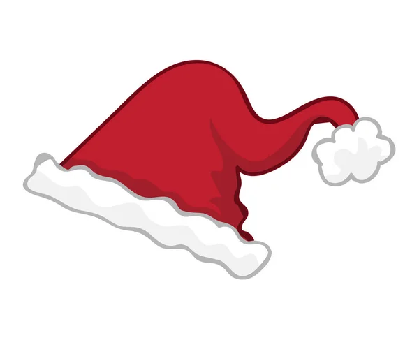 Santa sombrero ilustración aislada — Vector de stock