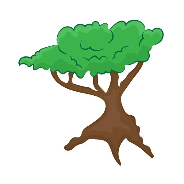 Ilustración aislada del árbol — Vector de stock