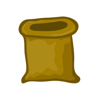 Tuval izole çuval illüstrasyon