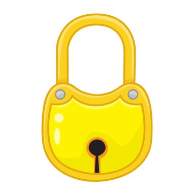 Asma kilit izole illüstrasyon