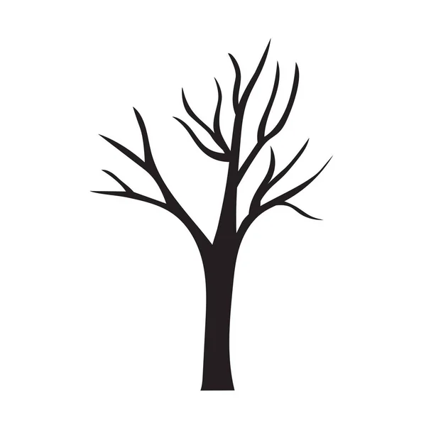 Silueta de árbol ilustración aislada — Vector de stock