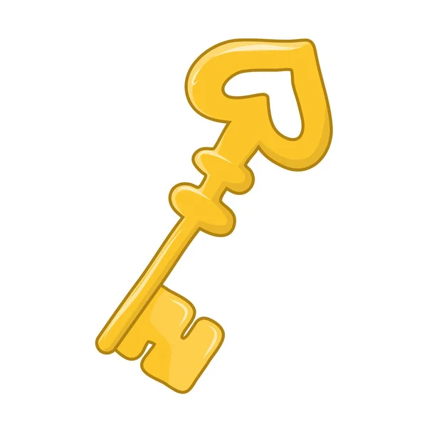 Kunci emas antik - Stok Vektor