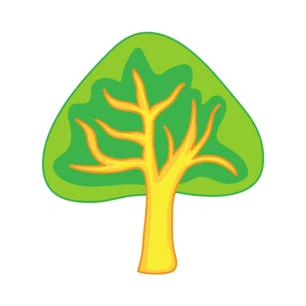 Ilustración aislada del árbol — Vector de stock
