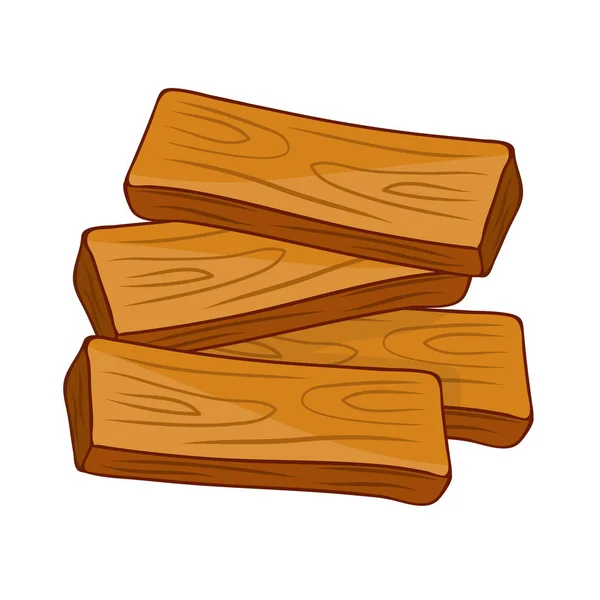 Tablones de madera ilustración aislada — Vector de stock