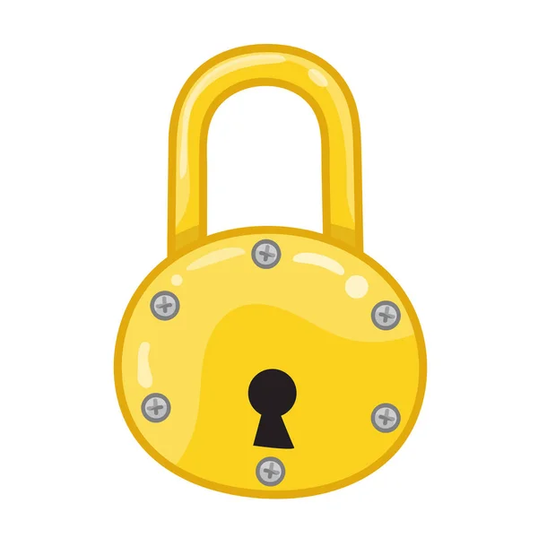 Padlock isolated illustration — Stock Vector