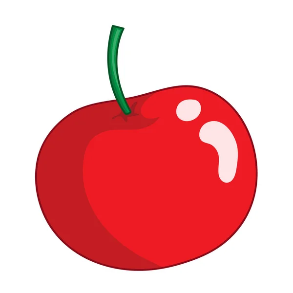 Červené jablko izolované na bílém pozadí — Stockový vektor