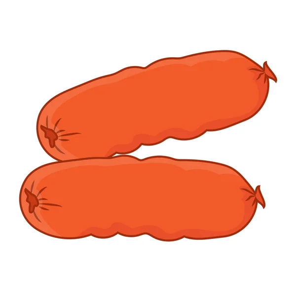 Illustration isolée de saucisse — Image vectorielle