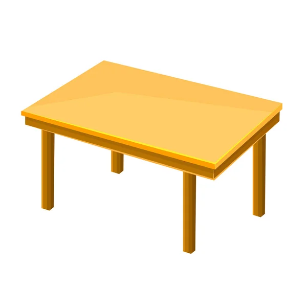 Дерев'яний стіл ізольована ілюстрація — стоковий вектор