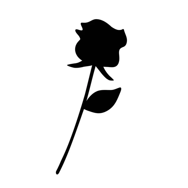 Roses silhouettes isolated illustration — Stock Vector