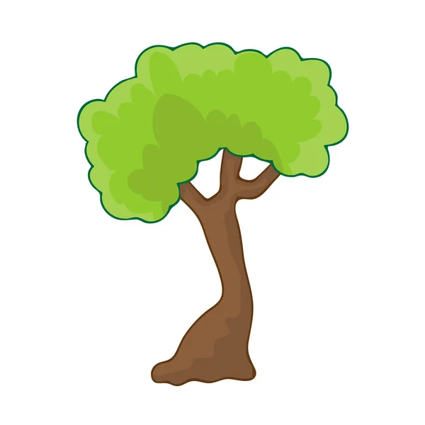 Ilustración aislada del árbol — Vector de stock