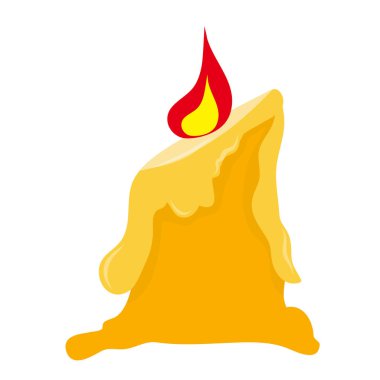 İzole mum illüstrasyon