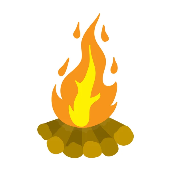 Illustration isolée de feu de camp — Image vectorielle