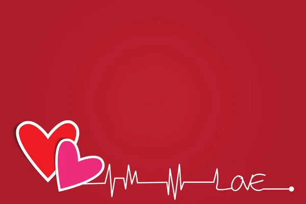 Kalp ve sevgi metin, Sevgililer günü — Stok Vektör