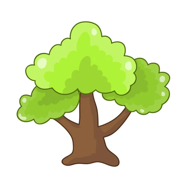 Ilustración aislada del árbol — Vector de stock