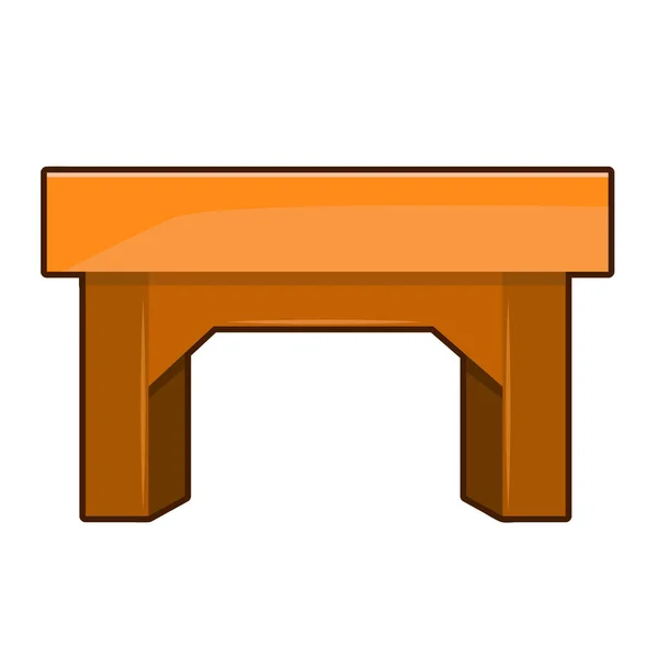 Houten tafel geïsoleerd illustratie — Stockvector
