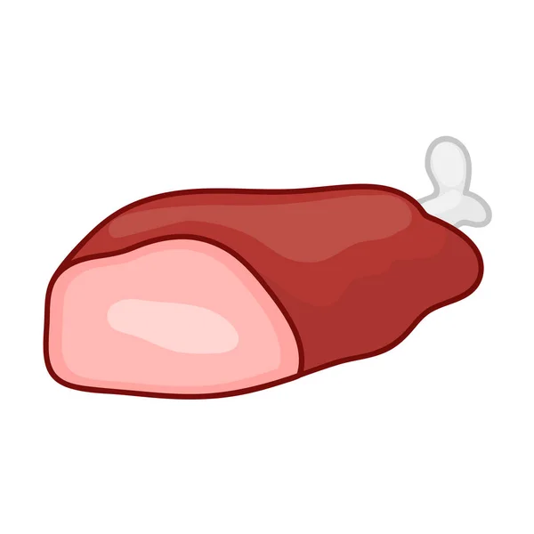 Ilustração de carne isolada — Vetor de Stock