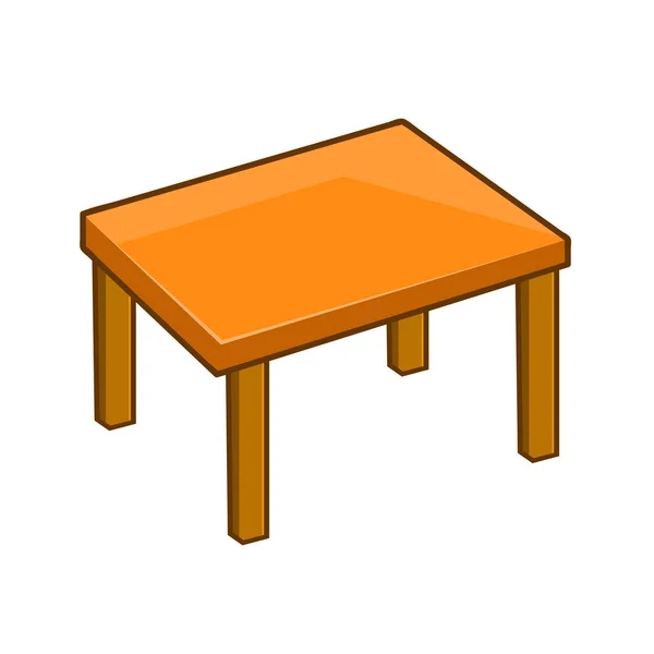 Дерев'яний стіл ізольований ілюстрація — стоковий вектор