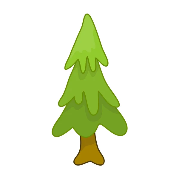 Árbol de Navidad ilustración aislada sobre fondo blanco — Vector de stock