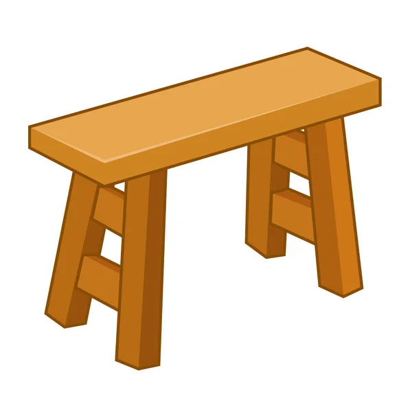 Дерев'яний стілець ізольована ілюстрація — стоковий вектор