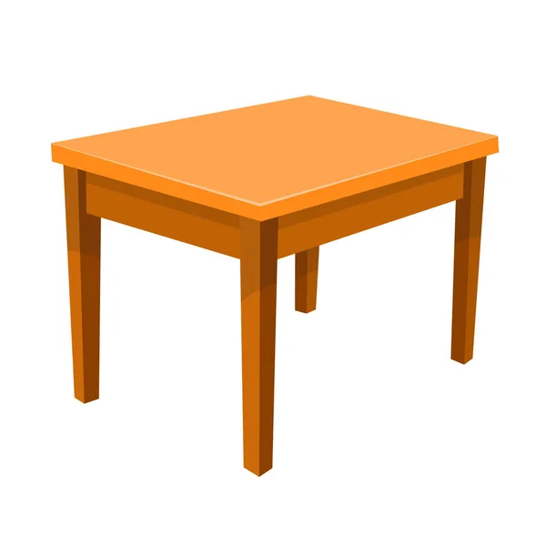 Mesa de madera aislada — Vector de stock