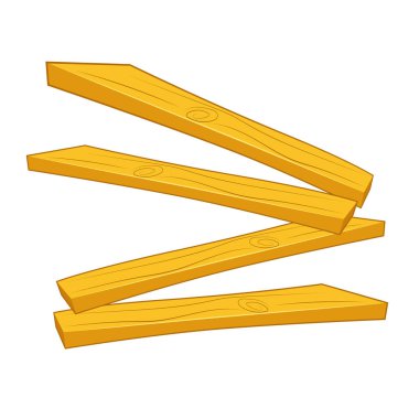 ahşap plakalar izole illüstrasyon