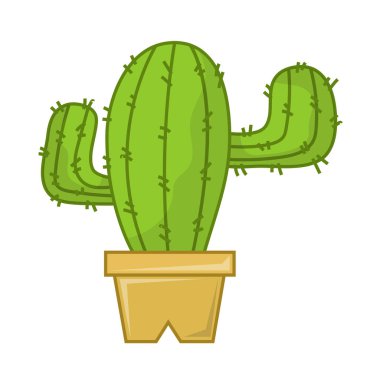 kaktüs izole illüstrasyon